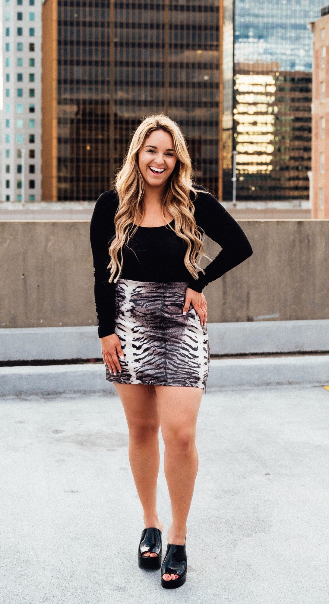 Tiger hotsell print skirt